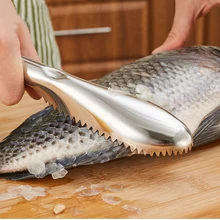 Couteau de nettoyage de poisson en acier inoxydable, outils de cuisine, grattoir de peau de poisson, écailles de poisson, Gadget de nettoyage de cuisine