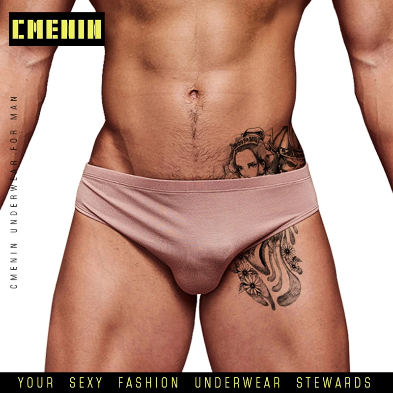 4Pcs/lot New Brand Modal Sexy Gay Men Underwear Bikini Men Briefs Solid Breathable Mens Briefs Underwear Shorts Men's Underwear 3