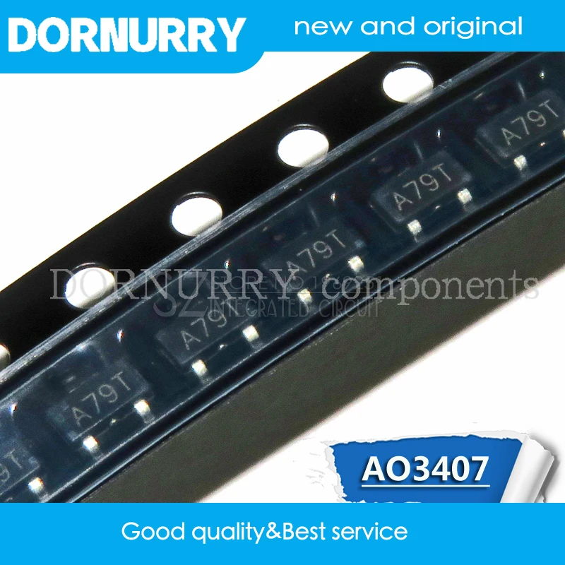 

1pcs AO3407 SOT23-3 3407 MOSFET A79T MOSFT P-Ch -30V -3.6A 64mOhm DORNURRY