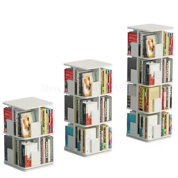 

Creative Revolving Tree Bookshelf, Floor Standing Bookcase, Student Shelf, Children's Small Bookcase, Simple Storage Cabinet