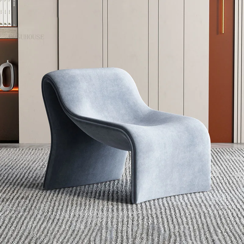 Scandinavia Fabric Living Room Sofas or Living Room Furniture Designer Light Luxury Hotel Villa Reception Sofa Chair