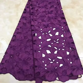 

purple High Quality Cord Lace French Embroidery Guipure Cord Lace Fabric African Lace Fabric For Nigerian Wedding Party