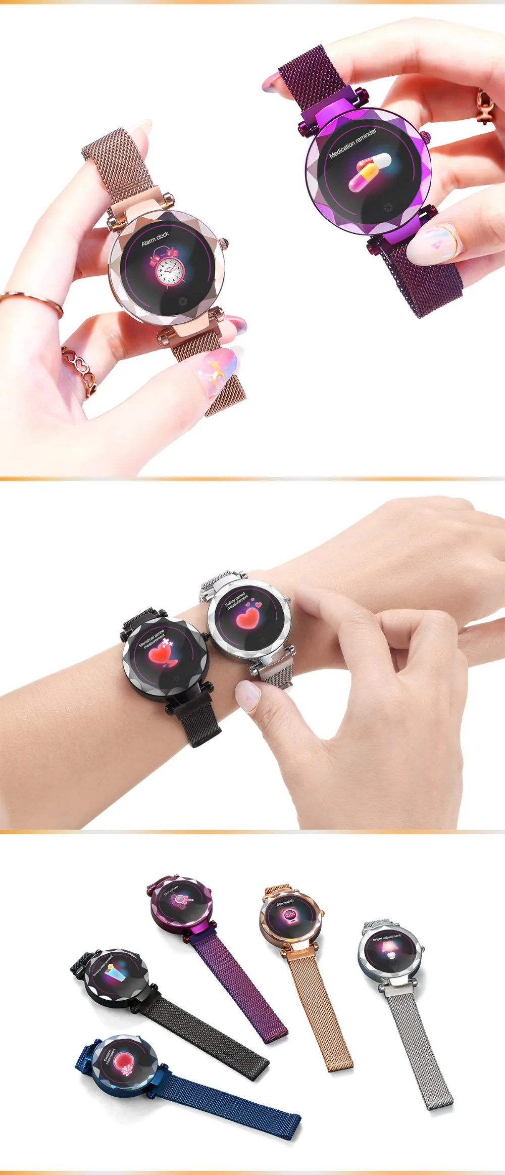 HI18 Смарт-часы reloj inteligente relogio android трекер montre подключение akilli saatler zegarek для женщин