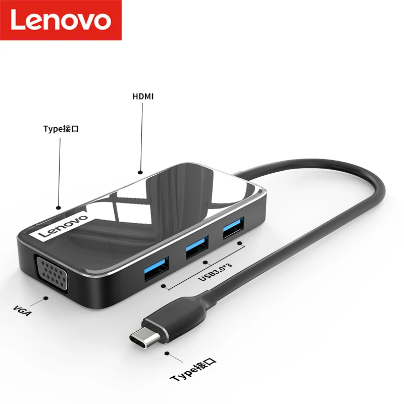 Lenovo USB HUB C to Multi 3 0 HDMI адаптер док станция для MacBook Air Pro Thinkpad аксессуары Type 1