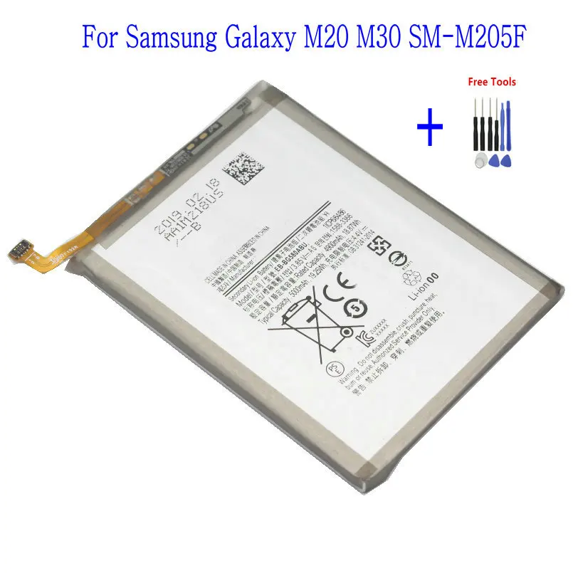 1x5000 mAh Сменный аккумулятор EB-BG580ABU для samsung Galaxy M20 SM-M205F M205FN M205G+ набор инструментов для ремонта