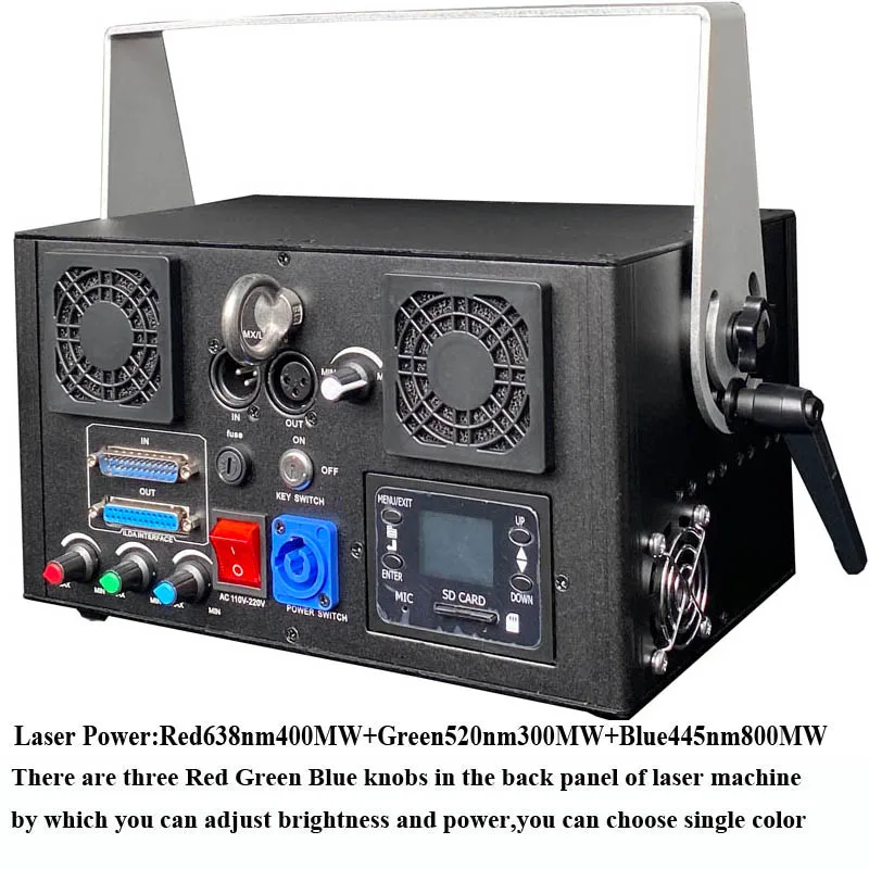 1 5 Вт rgb dmx ILDA DMX sd карта анимация Lazer шоу светильник/Музыка Мода лазерное