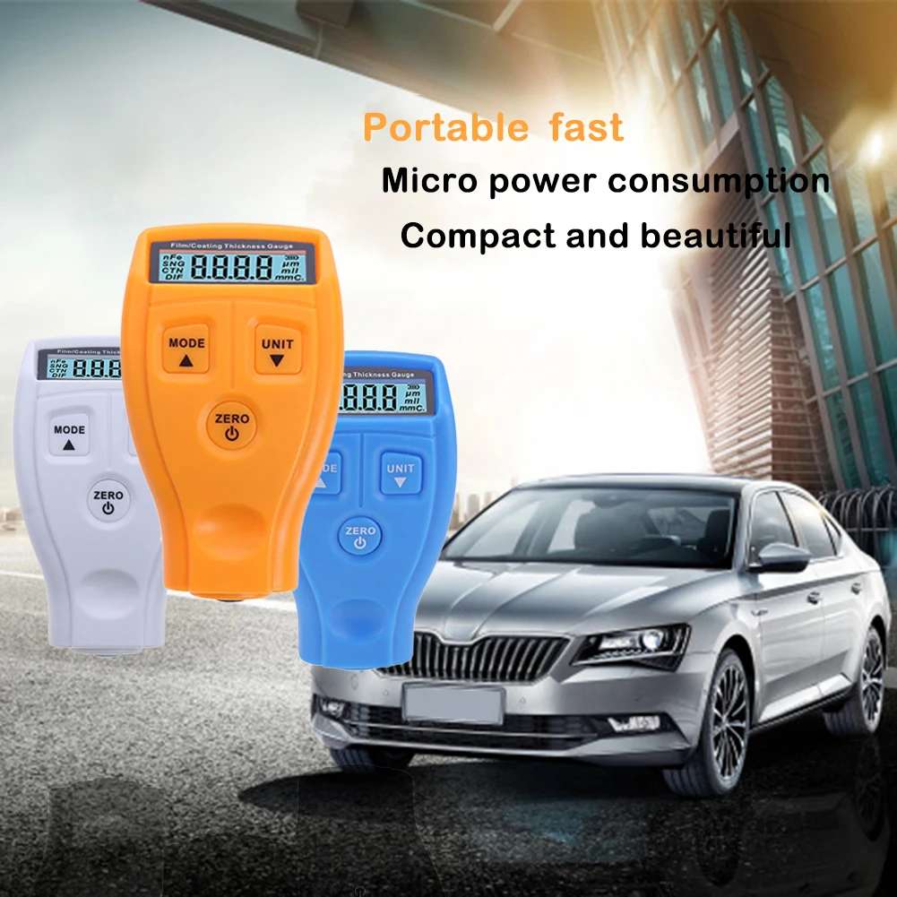Digital Mini Film Thickness Gauge Automotive Coating Ultrasonic Car Paint Iron Varnish gauge Width Meter GM200A/EM2271 | Автомобили и