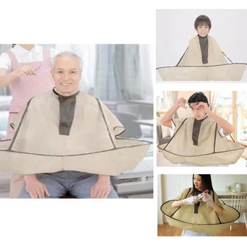 Online Adult Waterproof DIY Hair Cutting Fold Umbrella Cape Salon Barber Hairdressing Apron Haircut Capes Cover Cloth