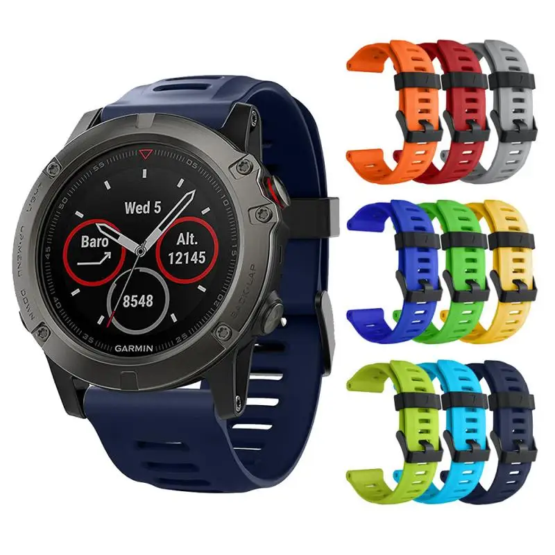 Для Garmin Fenix 3 5X5 Plus 3HR сменный спортивный силиконовый ремешок для наручных часов