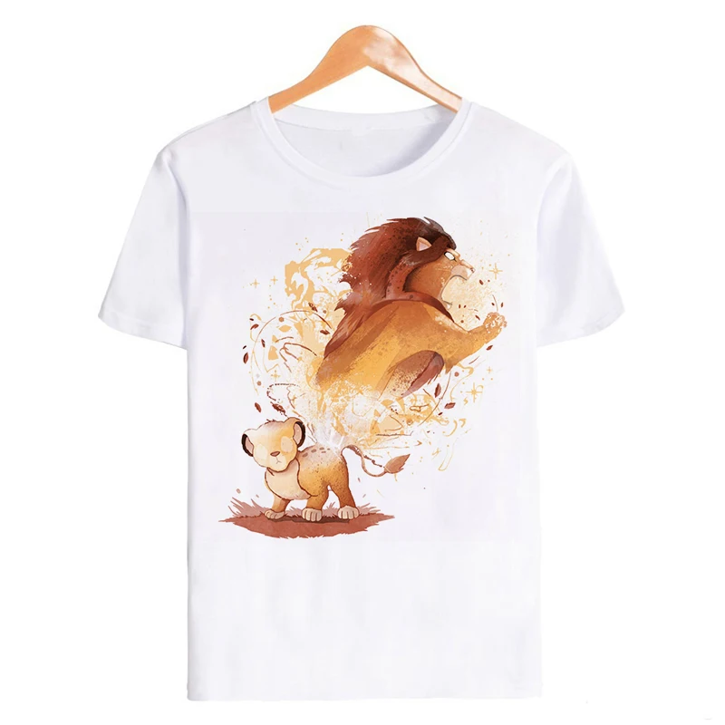 Showtly Lion King HAKUNA MATATA женская футболка It Simba Best Friends Harajuku Kawaii уличная Корейская стильная негабаритная футболка - Цвет: XWT0775-white