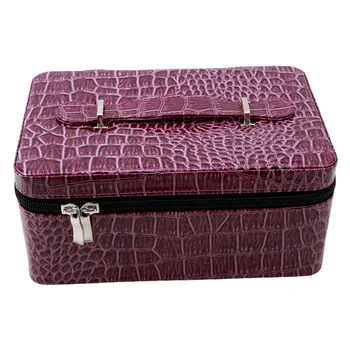 

84 Bottles Essential Oil Storage Bag Double Zipper PU Leather Cosmetic Case Carrying Case Nail Polish Bottle Holder Cosmetic Box
