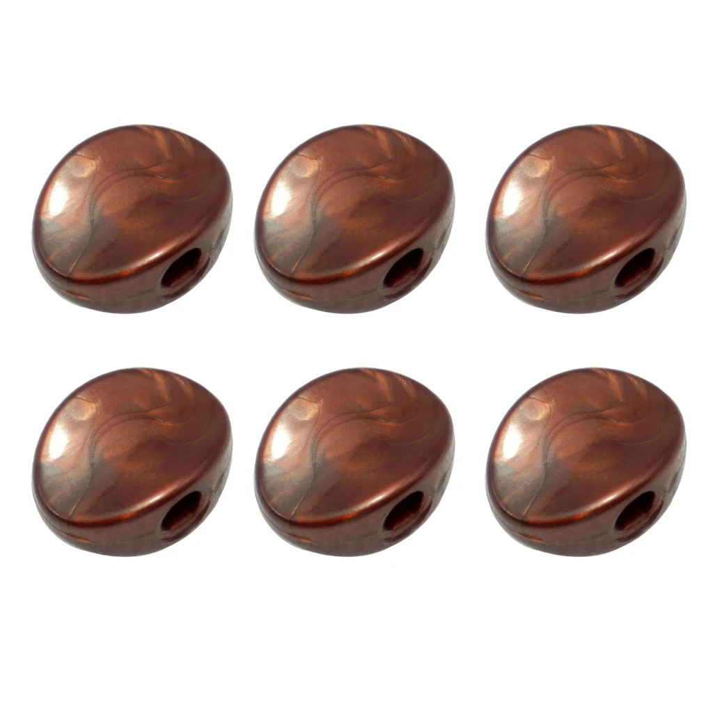 Guitar Tuning Peg Buttons Tuning Pegs Knobs Machine Heads Buttons Guitar 6 Pcs/Set (Coffee)