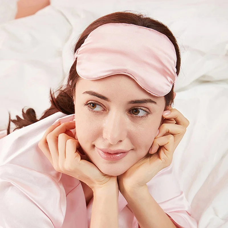 100% Mulberry Silk Sleep Mask for Man and Woman Eye Cover Large Blindfold for Total Blackout Size 20X8.5cm mulberry silk sleep mask