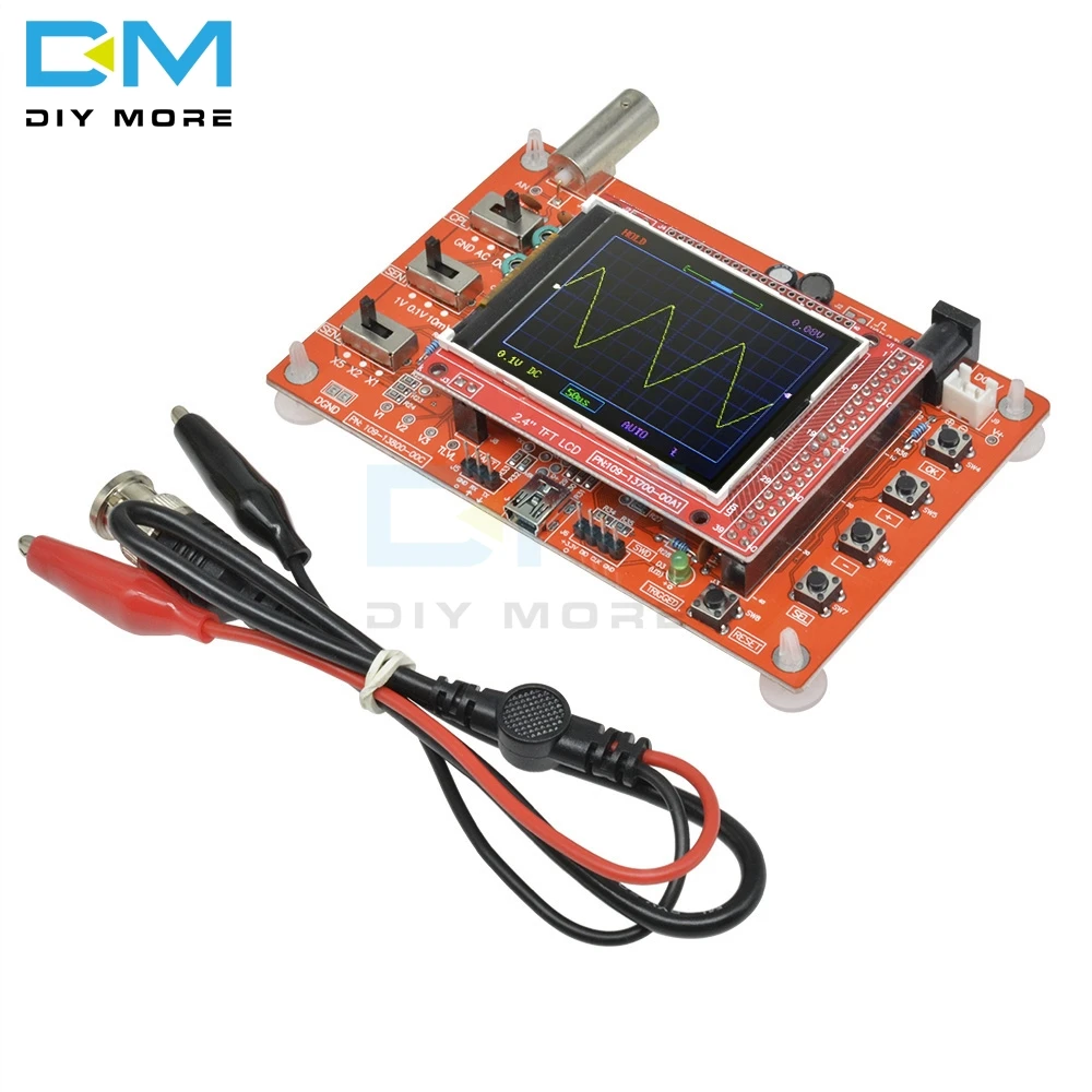 Полностью сварной Собранный 2," цифровой осциллограф TFT(1 Msps)+ зонд B1 STM32F103C8 чип 12 бит 1Msps DC/AC/GND 0-200 кГц