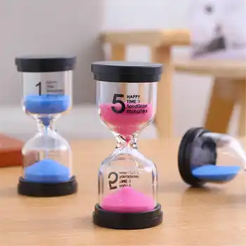 

7 Colors 1Pcs 10/15/30Minutes Hourglass Children Sand Timer Brush Mini Timer Created Exquisite Small Gifts Exquisite Home Decor