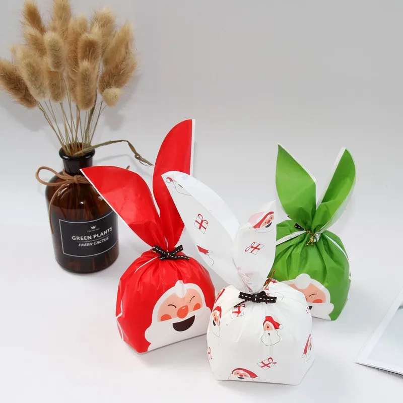 Christmas Apple Packing Bag Cookies Snack Bread Candy Gift Bag With Christmas Elements Lovely Pattern
