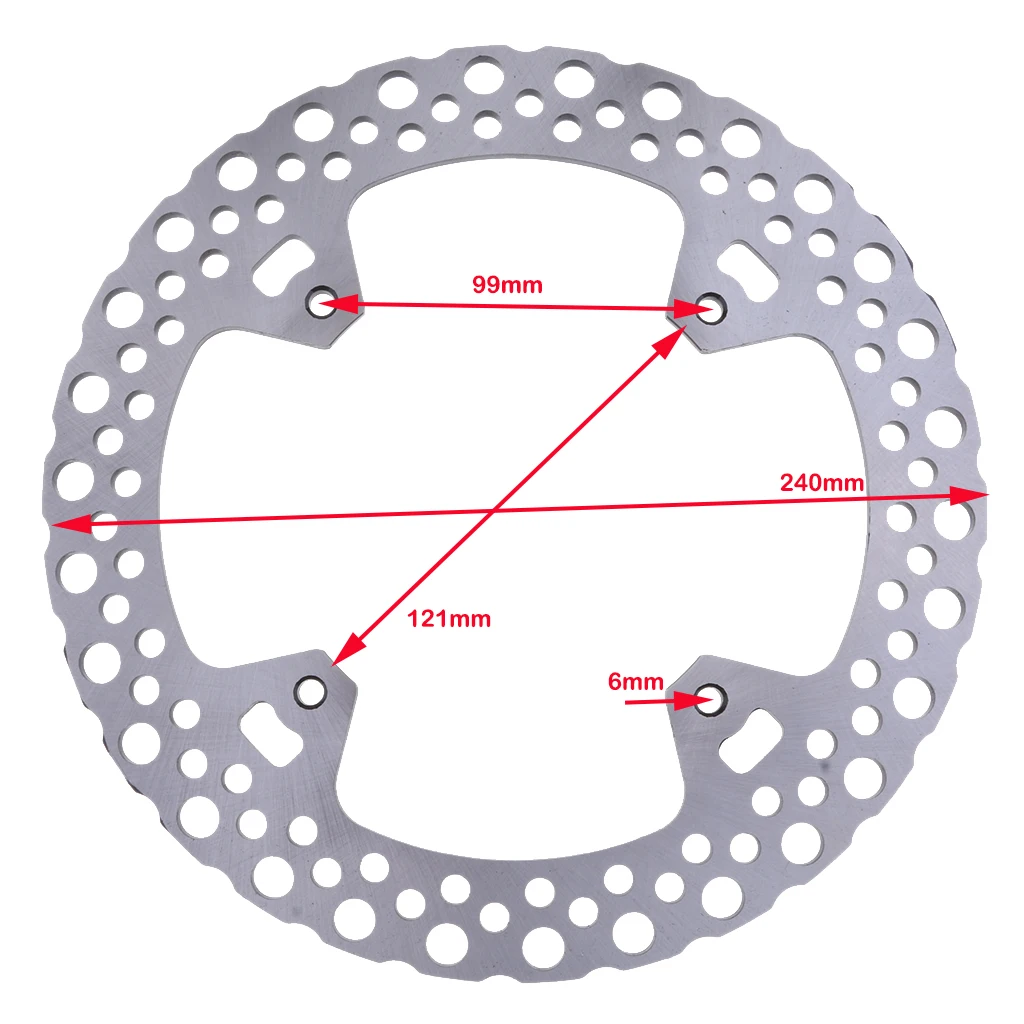 240mm Rear Brake Disc Rotor for Honda-HM CRF250R SUPERMOTARD/ CRF250X SUPERMOTARD/ CRE450FR SUPERMOTARD 2004-2008