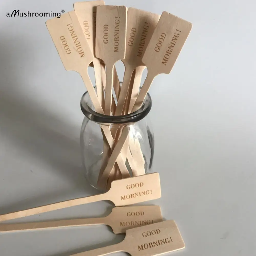 X200 персонализированные Mason Jar палочки уникальные барные аксессуары для кружек напитков Коктейльные Палочки Деревянные прямоугольные мешалки