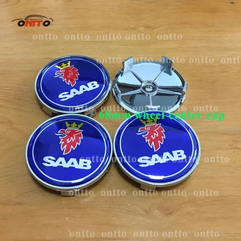 

4pcs/set 68mm Car Wheel Center Hub Cap Rim Emblem Badge car wheel logo emblem For Saab 9-3 9-5 93 95 BJ SCS styling