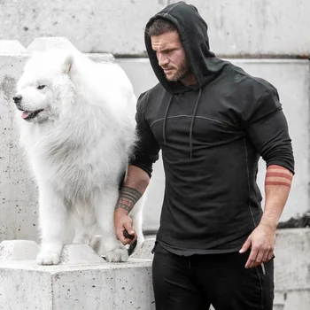 

Men Fashion New Fitness Cotton Hoodie Bodybuilding Workout Gym Sweatshirt Coat Tops