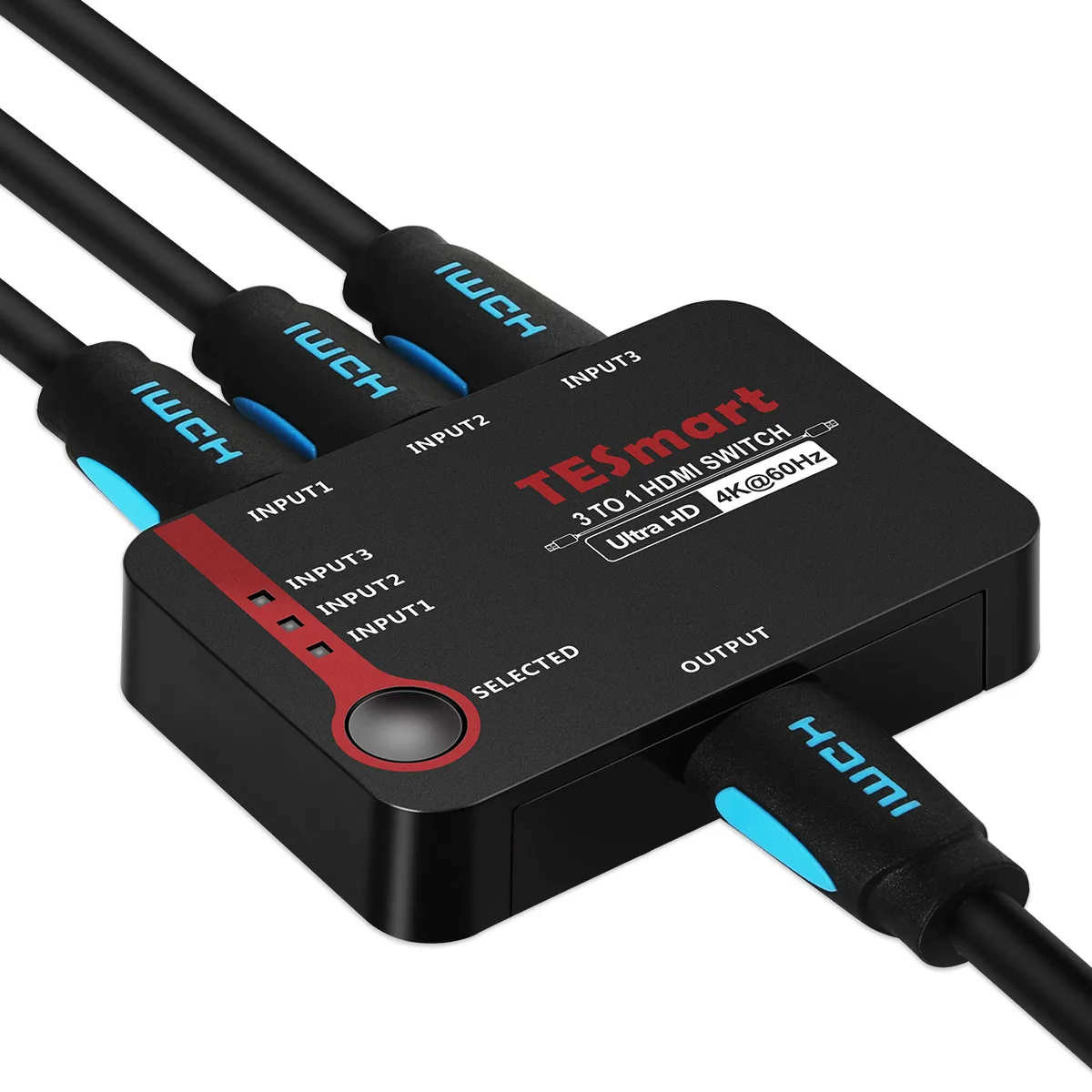 HDMI коммутатор 3 порта UltraHD 4 k@ 60 Гц 3 в 1 выход HDMI разветвитель 3x1 для PS3/4 HDTV Xbox HDMI коммутатор разветвитель с дистанционным управлением