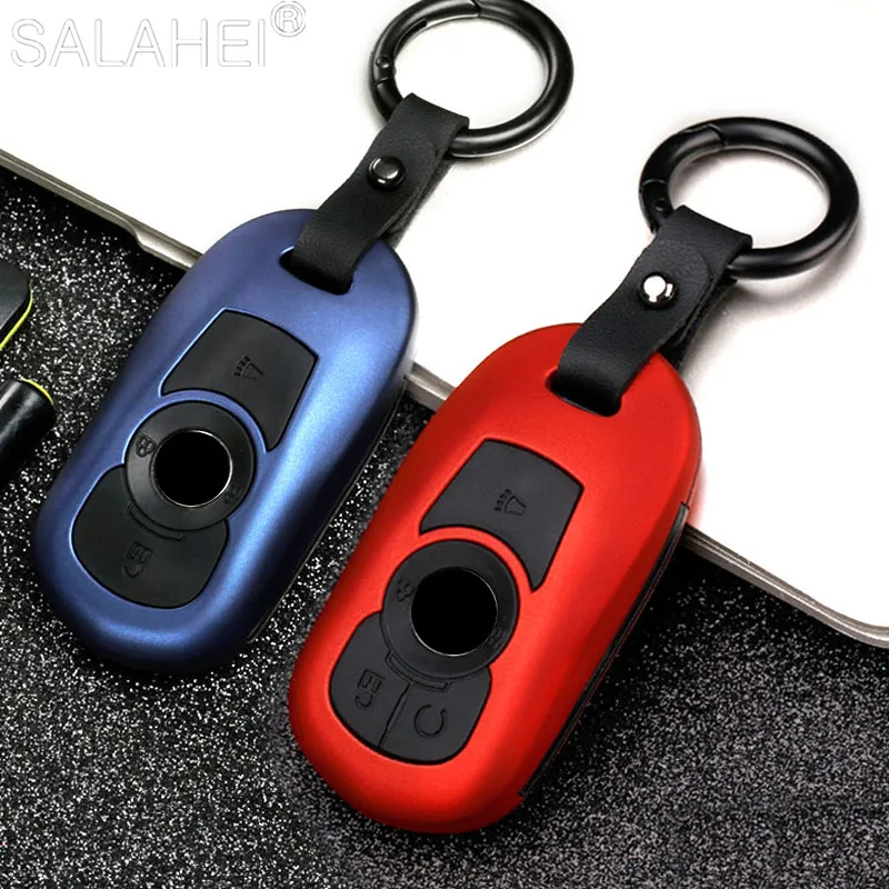 Carbon Fiber+Silicone Car Key Case Cover For Buick Envision Vervno GS