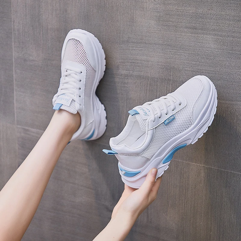 Tenis Feminino Sneakers Women 2021 Breathable Waterproof Wedges Platform Vulcanized Shoes Women's Sports Loafers Casual Shoes