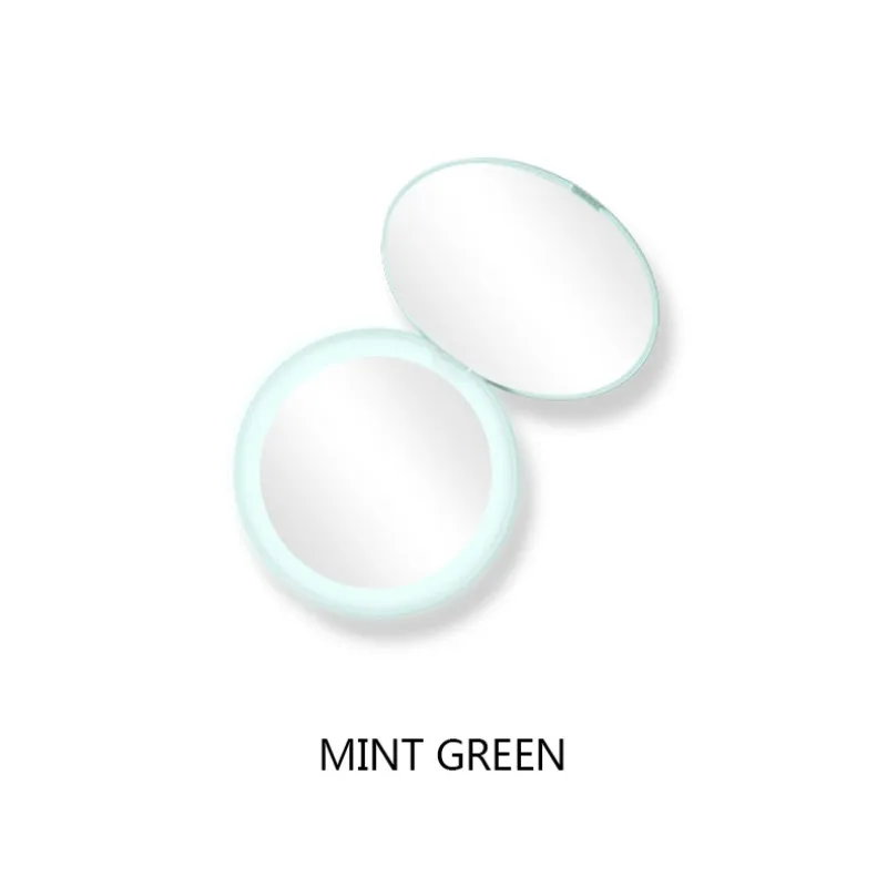 DH1733G Led макияж зеркало 10x Лупа с высоким разрешением косметическое зеркало со светом Abs Материал портативное складное зеркало для макияжа Новинка - Цвет: DH1733G
