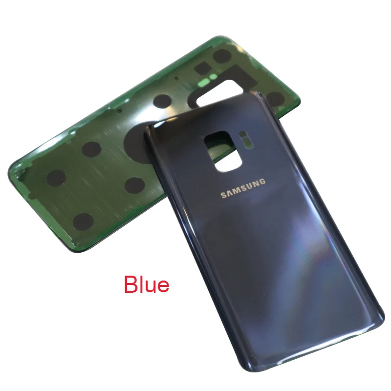 Blue Задняя крышка galaxy s9 чехол для samsung S9 Plus capinha S9+ задняя крышка на заднюю дверь, чехол со стеклянной задней крышкой, запасная крышка для samsung Galaxy S9 - Цвет: Blue