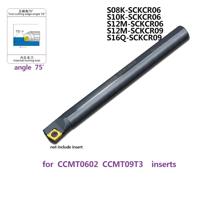 

1pc S08K S10K S12M S16Q SCKCR06 SCKCR09 Internal turning tool holder CNC Lathe Cutter Tool SCKCR TOOL BAR CCMT Carbide Insert