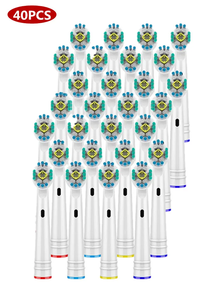 

2017 NEW 40 Pcs/set Electric Toothbrush Heads Replacement SB-17A Soft Bristle POM 4 Colors for 3D Oral B 3D Fast Shipping