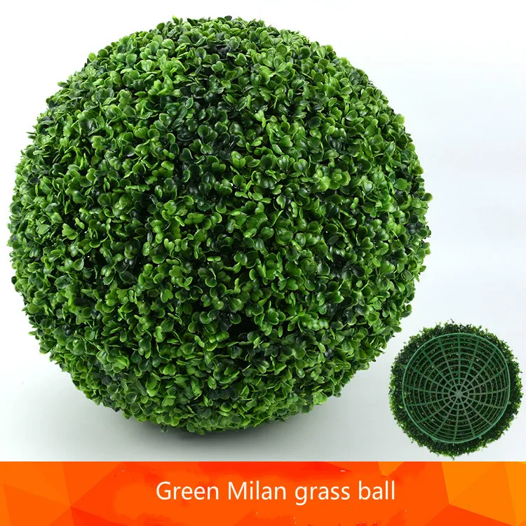 Milan grass ball20cm Большие пластиковые искусственные растения самшитовые шары эвкалиптовые шары Милан травяной шар Свадебная вечеринка для дома наружное украшение бонсай - Цвет: Milan grass ball20cm