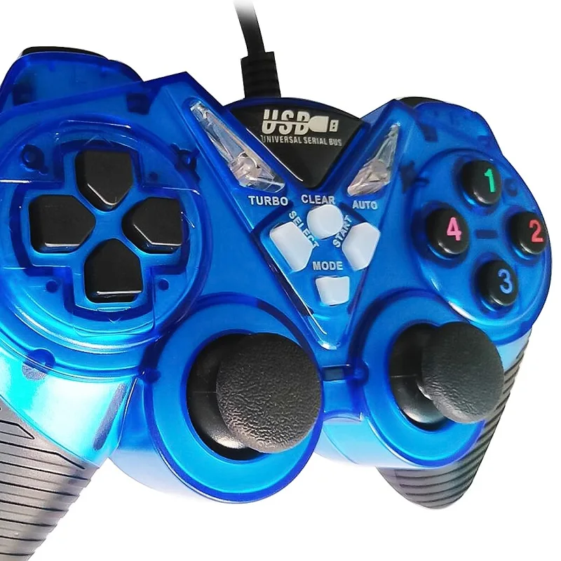 Vibration Joystick Wired USB PC Controller For PC Computer Laptop For WinXP/Win7/Win8/Win10 For Vista White Gamepad