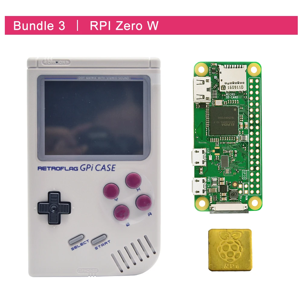 Задняя крышка для GPi с Raspberry Pi Zero 0/w + SD карта 32 ГБ устройство чтения USB карт