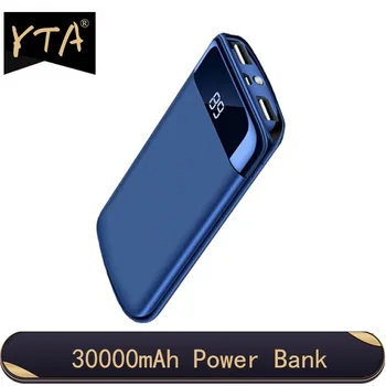 30000 12000mahパワーバンクポータブル充電powerbank 30000 2600mahのusb poverbank外部バッテリー充電器xiaomi mi 9 8 iphone 7