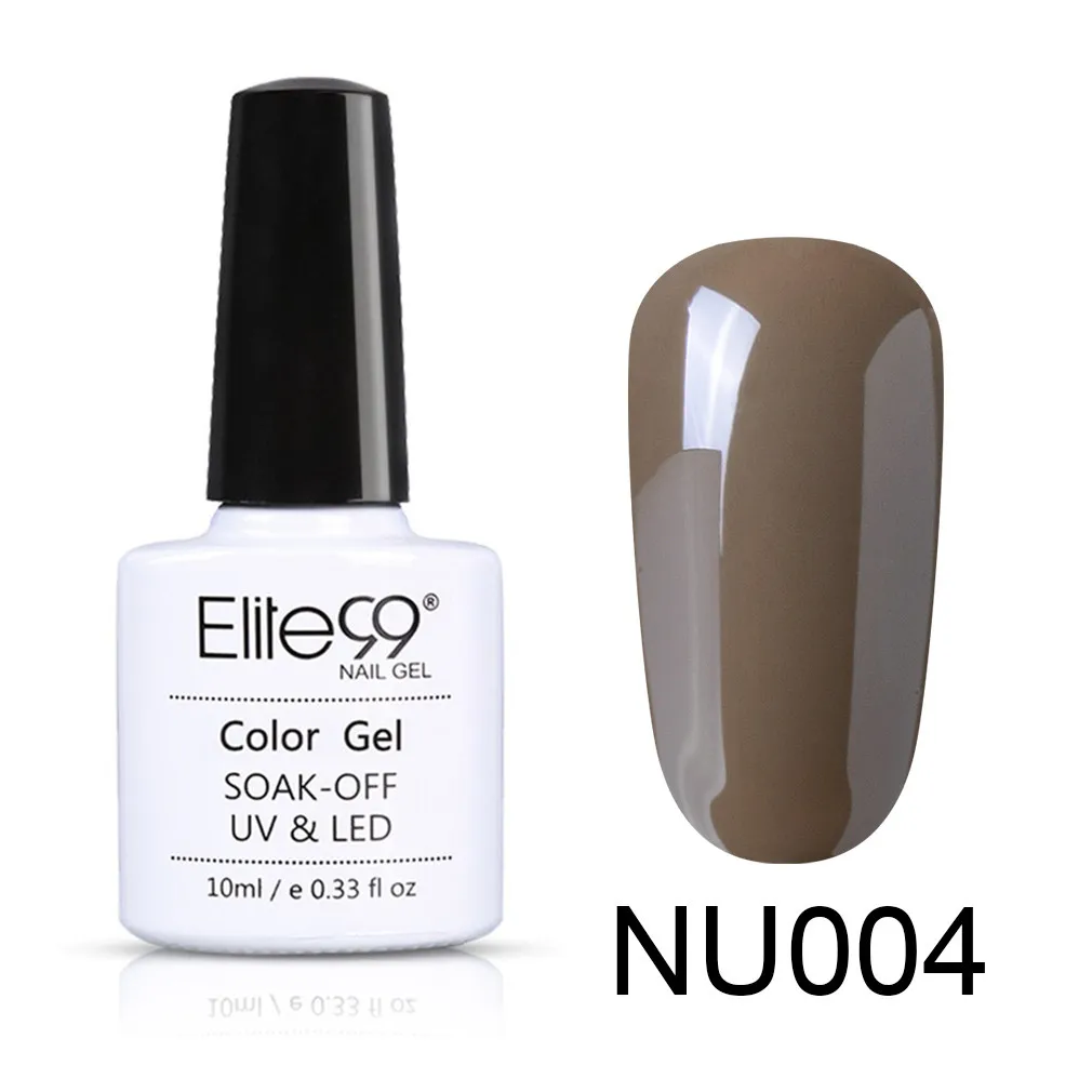 NU004 Elite99 10 мл Гель-лак для ногтей телесного цвета для маникюра УФ светодиодный лак для ногтей Гибридный Полупостоянный Гель-лак для нейл-арта - Цвет: NU004