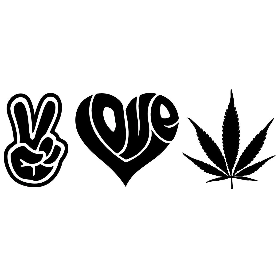 18*6 6 см мир любовь Weed Наклейка на окно бампер знак хиппи улыбка автомобиля стикер