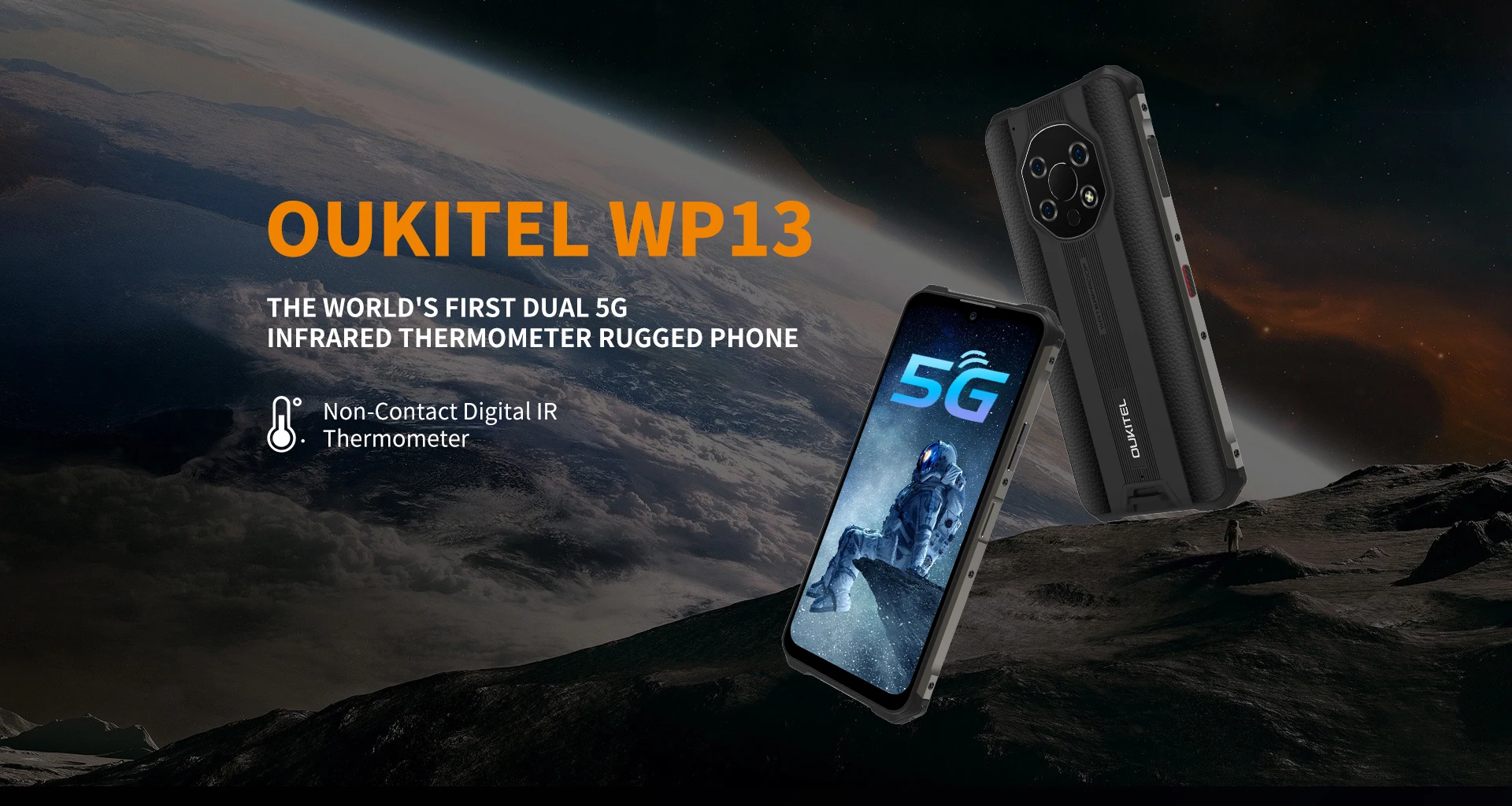 OUKITEL WP13 IP68 Waterproof 5G Rugged Smartphone 6.52'' 8GB+128GB 48MP Rear Camera Dual 5G Global Bands Mobile Phone 5280mAh laptop ram