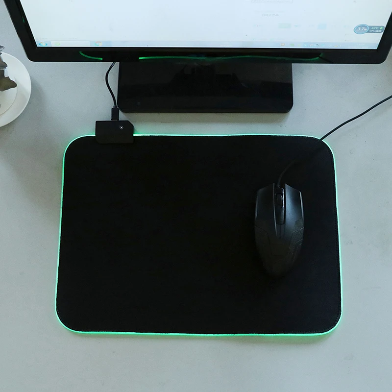 Для RGB игровой коврик для мыши негабаритный светящийся светодиодный расширенный с подсветкой USB клавиатура утолщенная красочная светящаяся для ПК ноутбука рабочего стола