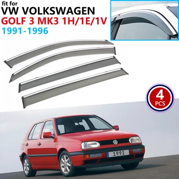 

for VW Volkswagen Golf 3 MK3 1H 1E 1V 1991~1996 Window Visor Vent Awnings Rain Guard Deflector Shelters Accessories 1993 1995