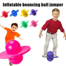 

Children's Adult Bouncing Ball Inflatable Jumping Toy with Handle and Pump Balance Exercise Indoor and Outdoor Sports Toys