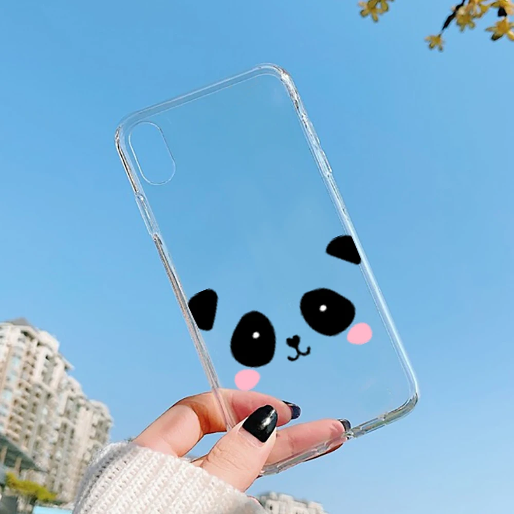 Off Panda Funny Cute Cartoon Hand Drawn Art Custodia Morbida Trasparente Per Telefono Apple Per Iphone 12 8 7X2020 Xr 11 Pro Xs Max 12Mini