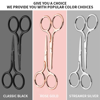 

Nose Hair Scissors Facial Hair Scissors Small Scissors Stainless Steel Straight Tip Scissor For Eyebrows, Nose, Moustache, Beard