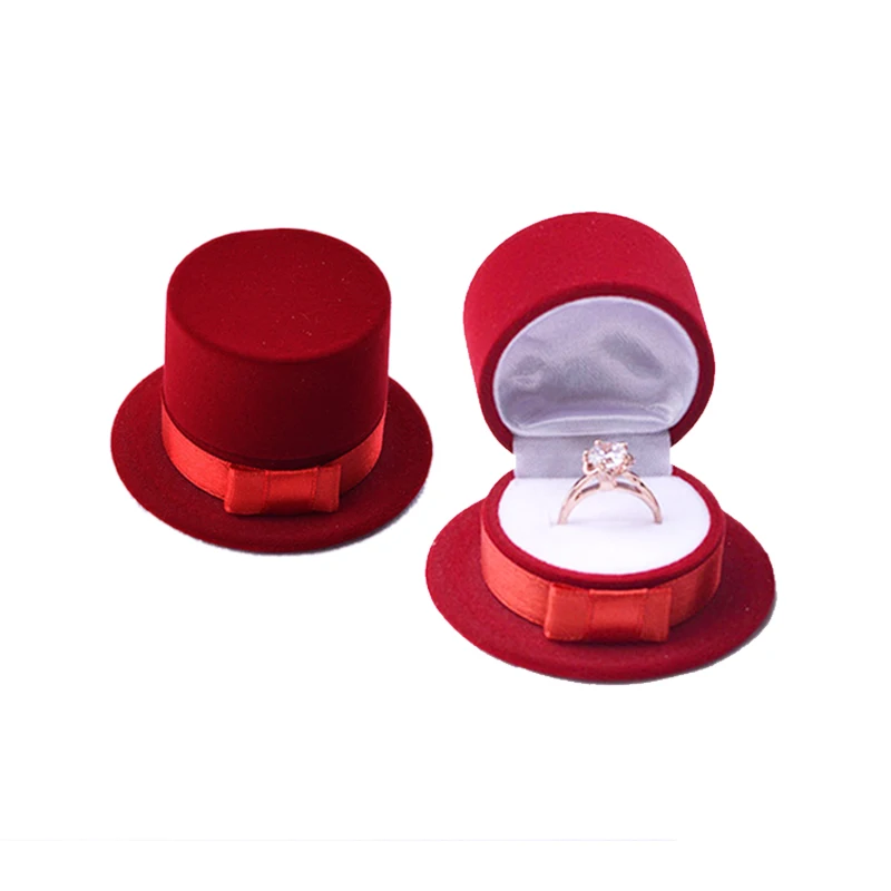 

Cute Velvet Small Jewelry Box Wedding Engagement Ring Display Gift Box Holder