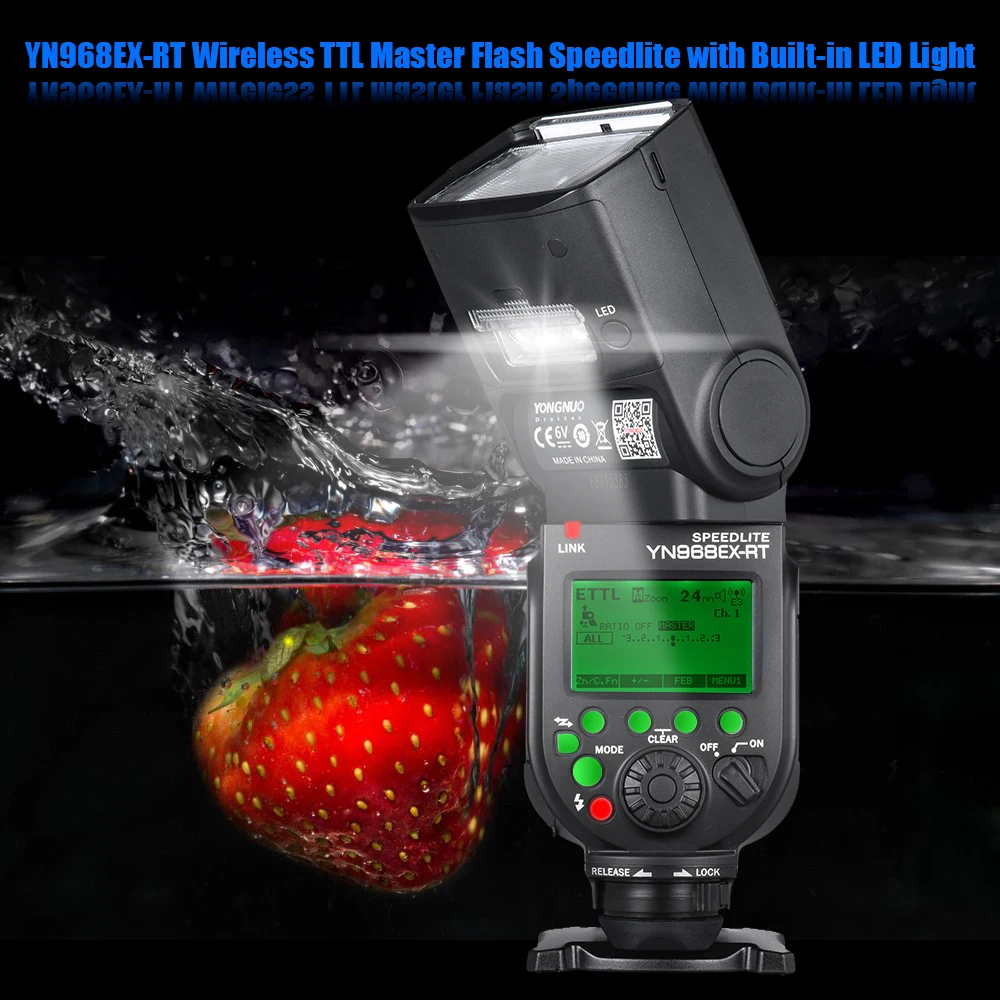 YONGNUO YN968EX-RT Беспроводная ttl Master Flash Speedlite со встроенным светодиодный светильник 1/8000s HSS для Canon 500D 40D 1000D 1200D