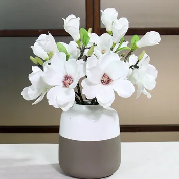 

1pc Silk Flowers Orchid Magnolia Fake Floral Wedding Artificial Flowers for Party Home Decoration