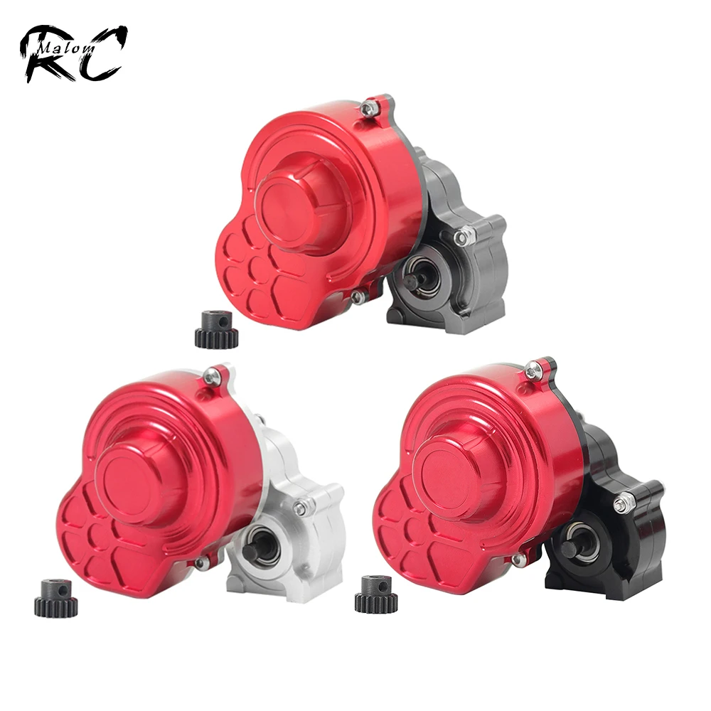 Complete Assembled Transmission Gearbox Red+Silver for Axial SCX10 WRAITH RC CAR 