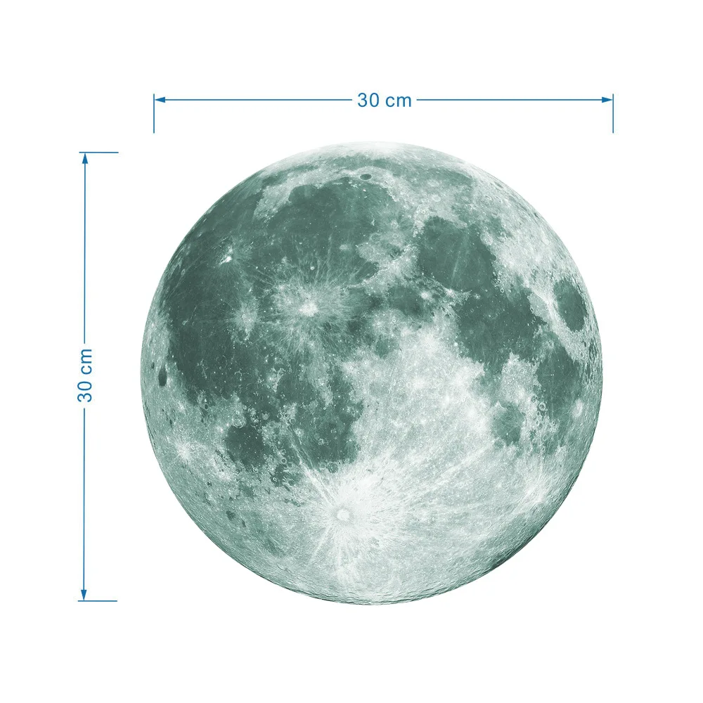 Светится в темноте наклейка на стену s земля космическая планета Луна спальня Водонепроницаемая Настенная Наклейка домашний декор ТВ диван настенная роспись