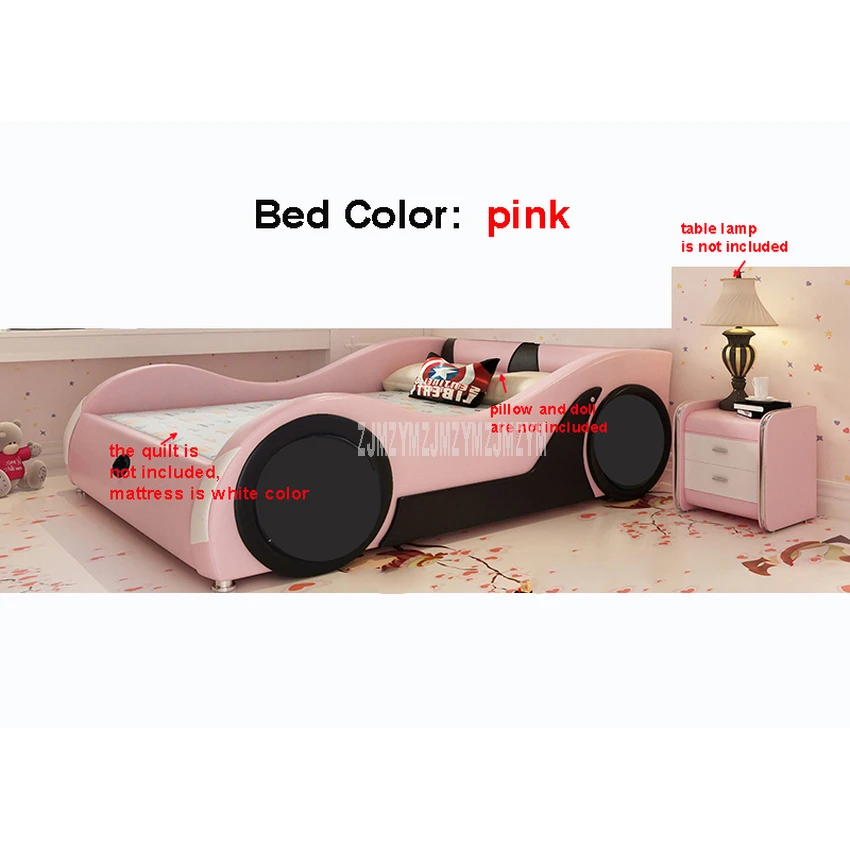 Cute 1.2m/1.5m/1.8m Car Design Children Bed With Mattress Bedside Cabinet Home Bed Child Bedroom Furniture Solid Wood Leather Cute 1.2m/1.5m/1.8m Car Design Children Bed With Mattress Bedside Cabinet Home Bed Child Bedroom Furniture Solid Wood Leather