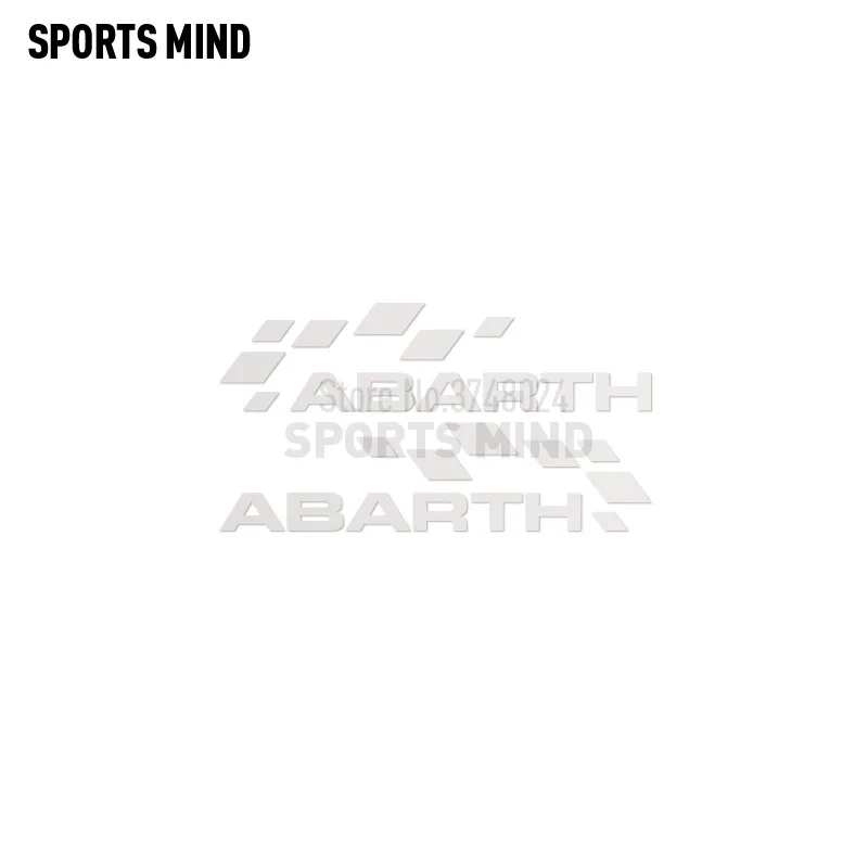 1 пара наклейка для автомобиля ABARTH FIAT 500 Punto Ducato Stilo Bravo Grande Punto Panda Linea аксессуары для стайлинга автомобилей - Название цвета: silver-white